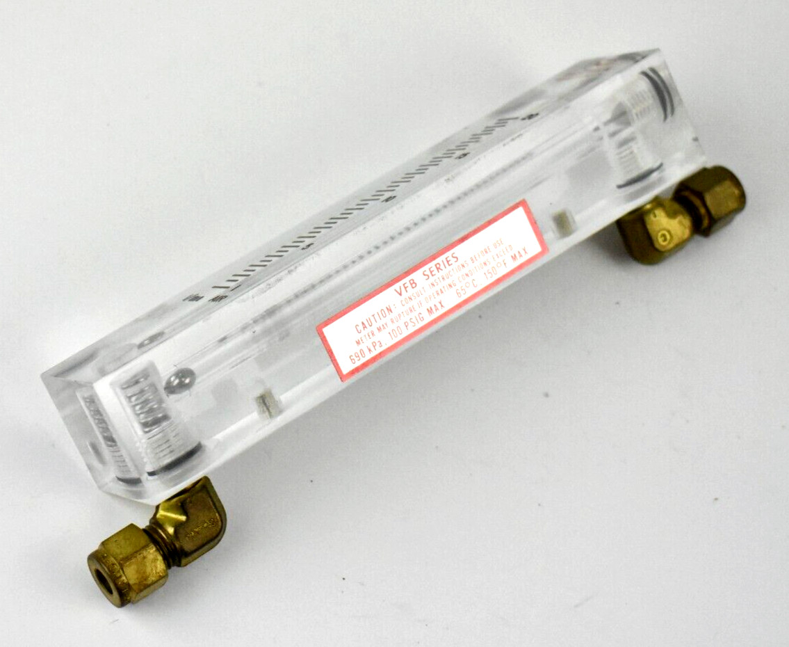 Dwyer VFB Series 0-20 l/mm Meter Gauge 100 PSIG ~ 65 Deg C / 150 Deg F Max