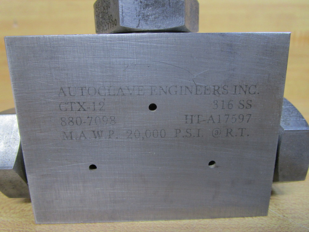 Autoclave Engineers CTX-12 Parker Tee Fitting 880-7098
