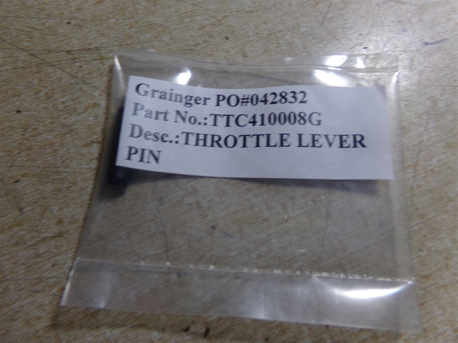 NEW Grainger Speedaire Throttle Lever Pin TTC410008G *FREE SHIPPING*