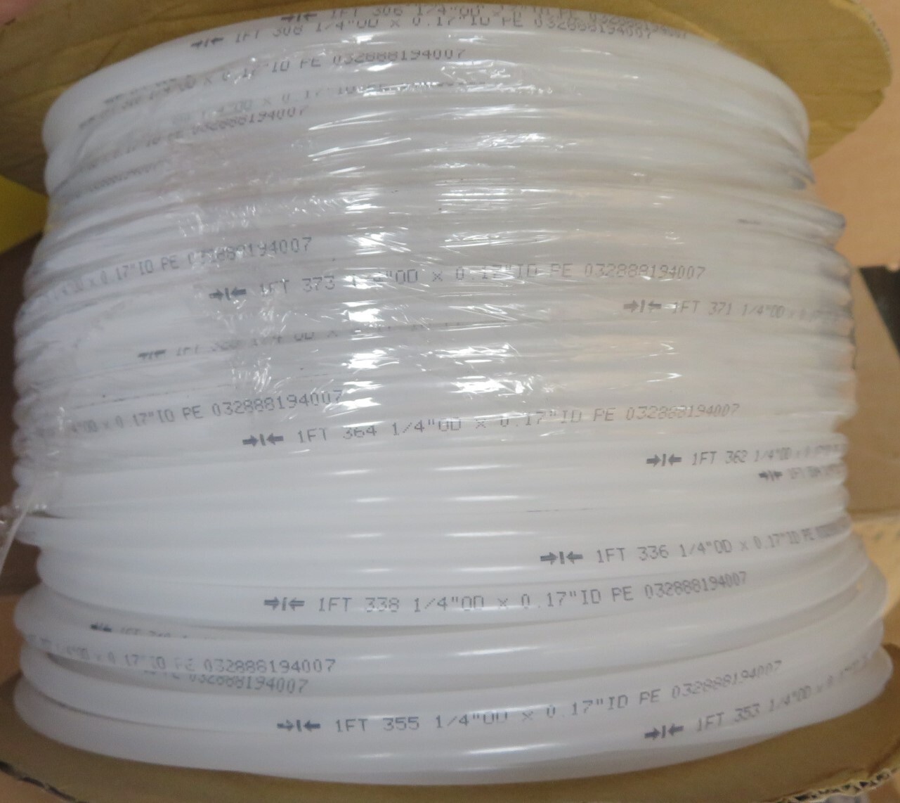 Polyethylene Tubing PE014017400R 0.17 in. Dia. x 1/4 in. Dia. x 400 ft. Long