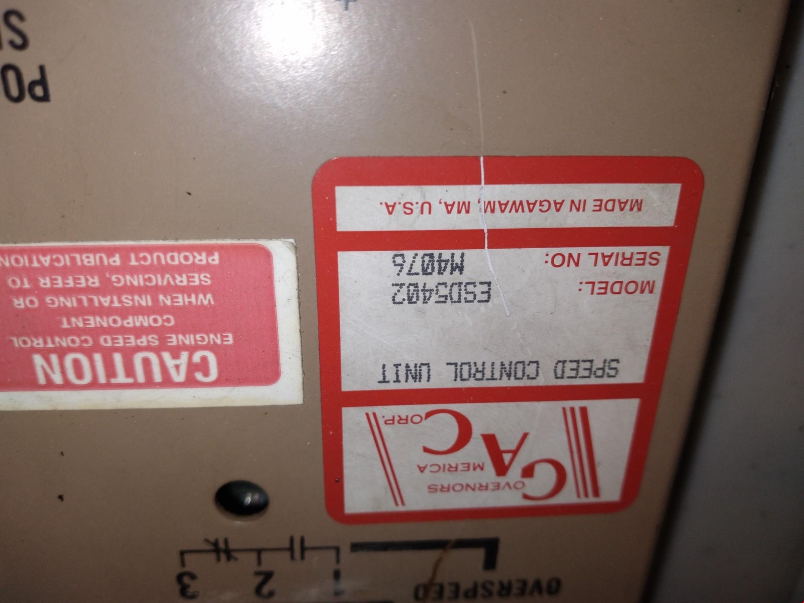 GAC SPEED CONTROL UNIT ESD5402 M4076