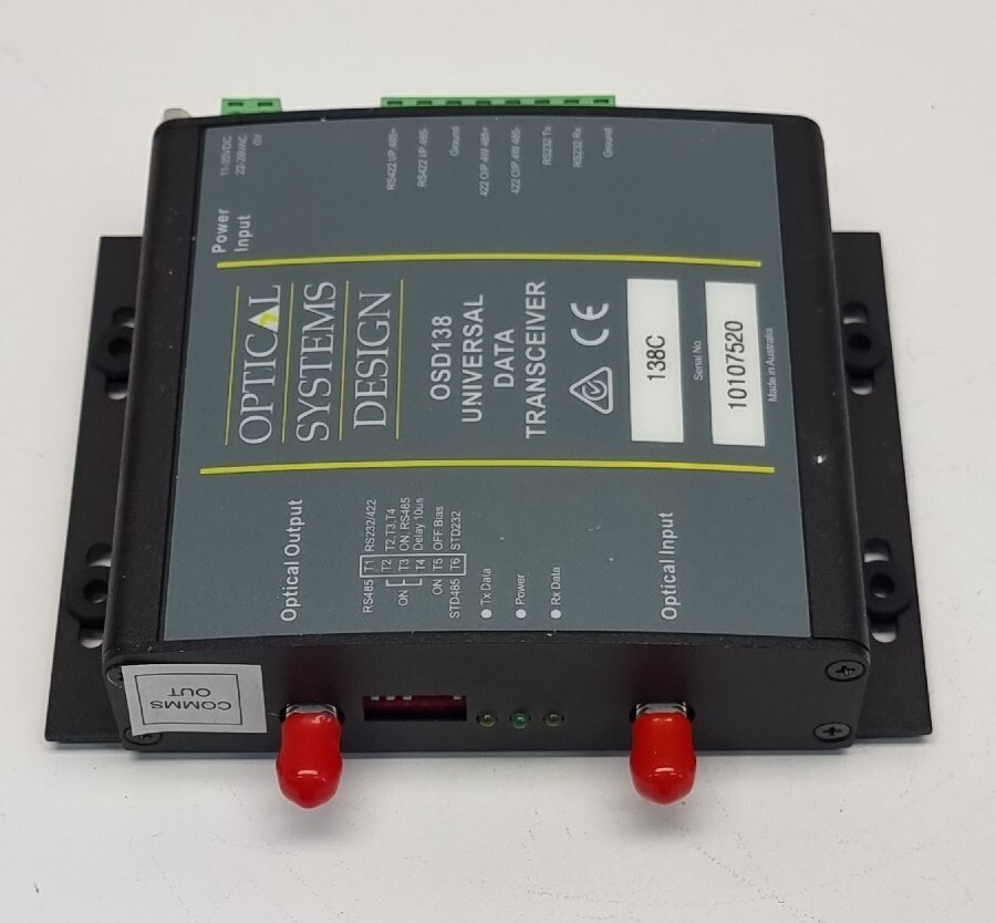 Optical Systems Design OSD138 Universal Data Transceiver RS422 RS232 RS485