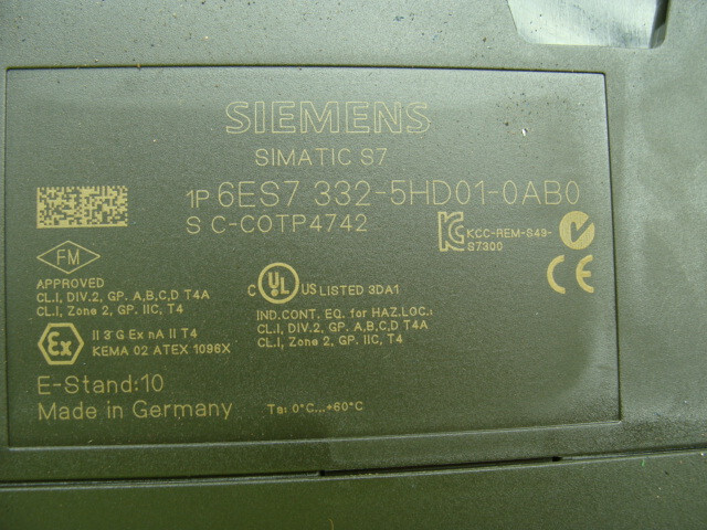 LOT OF 3 SIEMENS SIMATIC S7 ANALOG OUTPUT MODULES 6ES7 332-5HD01-0AB0