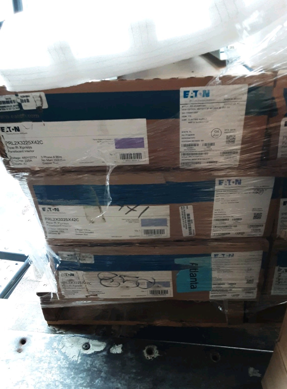 Eaton PRL2X3225X42C Interior 480/277 3P 4W 225A 42 CKT CU BUS New In Box