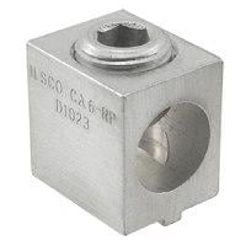 ILSCO CA6RP 1 Hole Aluminum Box-Type Mechanical Lug 250-6 Conductor Range