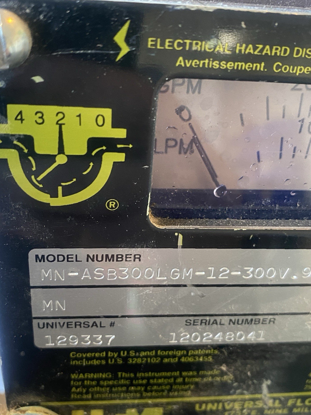 Universa Flow Monitor MN-ASB-300LGM-12-300V.9-A2XL-C-E-Z67 Type 4X 129337