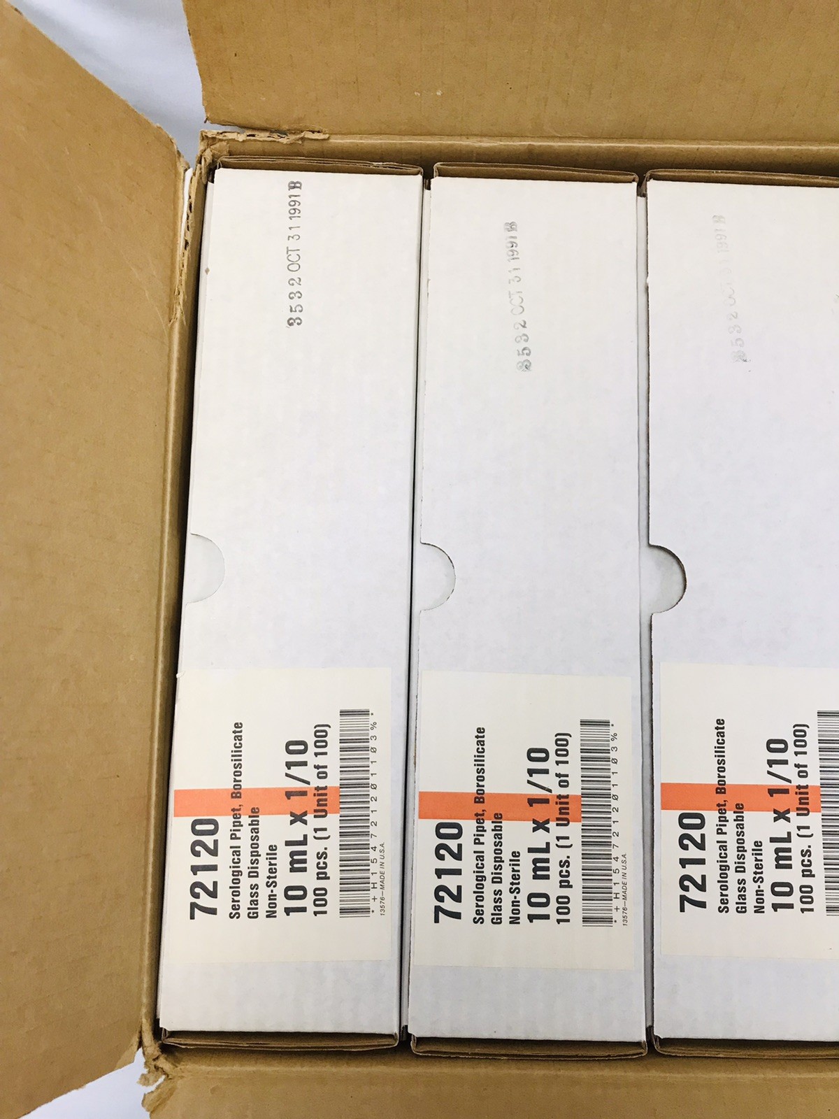 Kimble 72120-5110 – 5mL in 1/10 Pipets Glass Serological Non Sterile 500 Pack