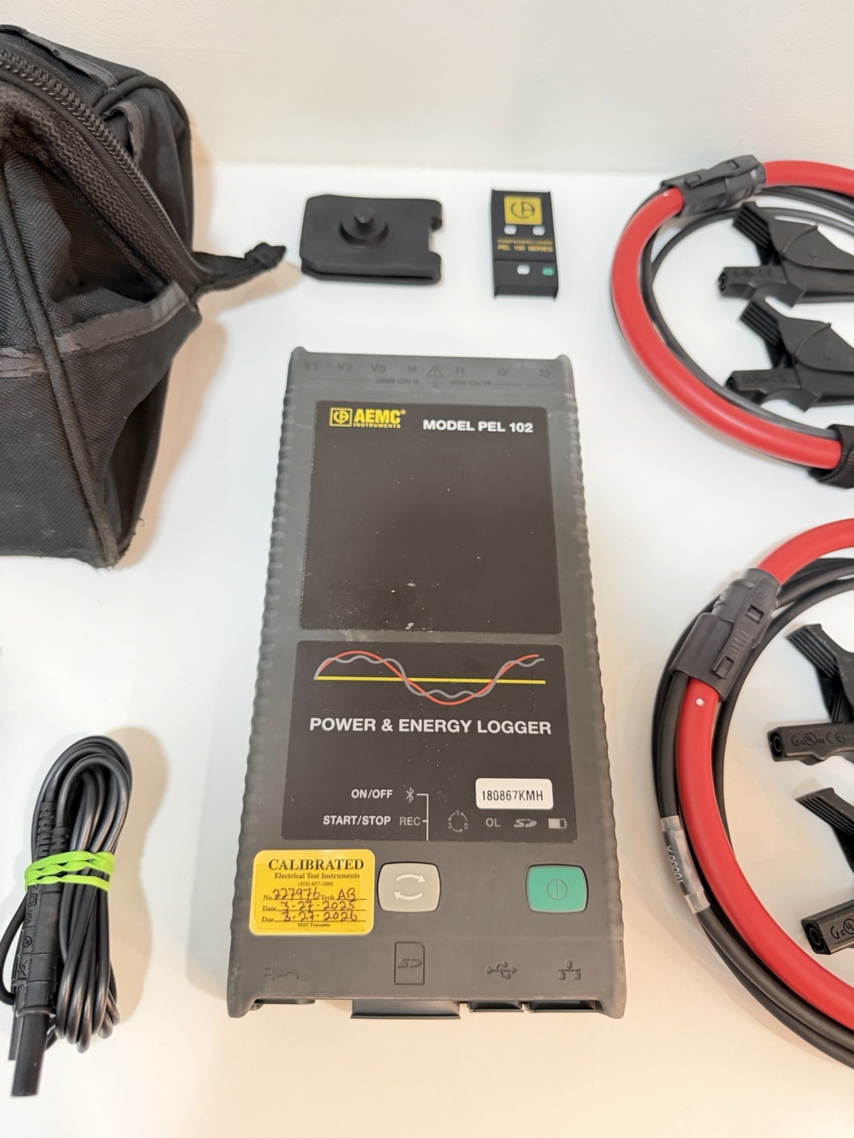 AEMC PEL 102 POWER &ENERGY LOGGER W/ PROBES & EXTRA ACCESSORIES /CALIBRATED 2026