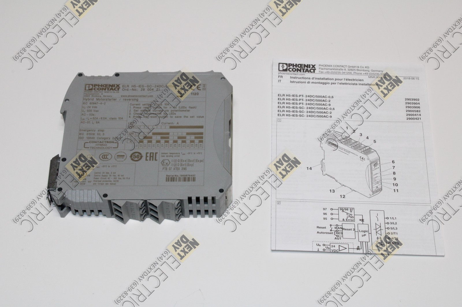Phoenix Contact, ELR H5-IES-SC-24DC/500AC-9, 29 004 21, Hybrid Motorstarter OEM