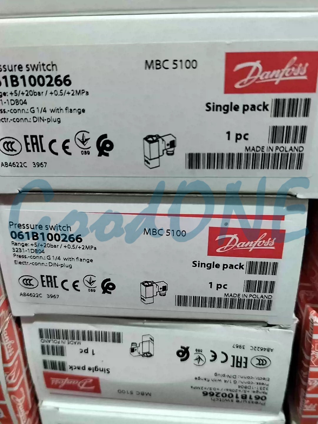 1PC New Danfoss MBC5100 Pressure Switch 061B510266 40~400BAR