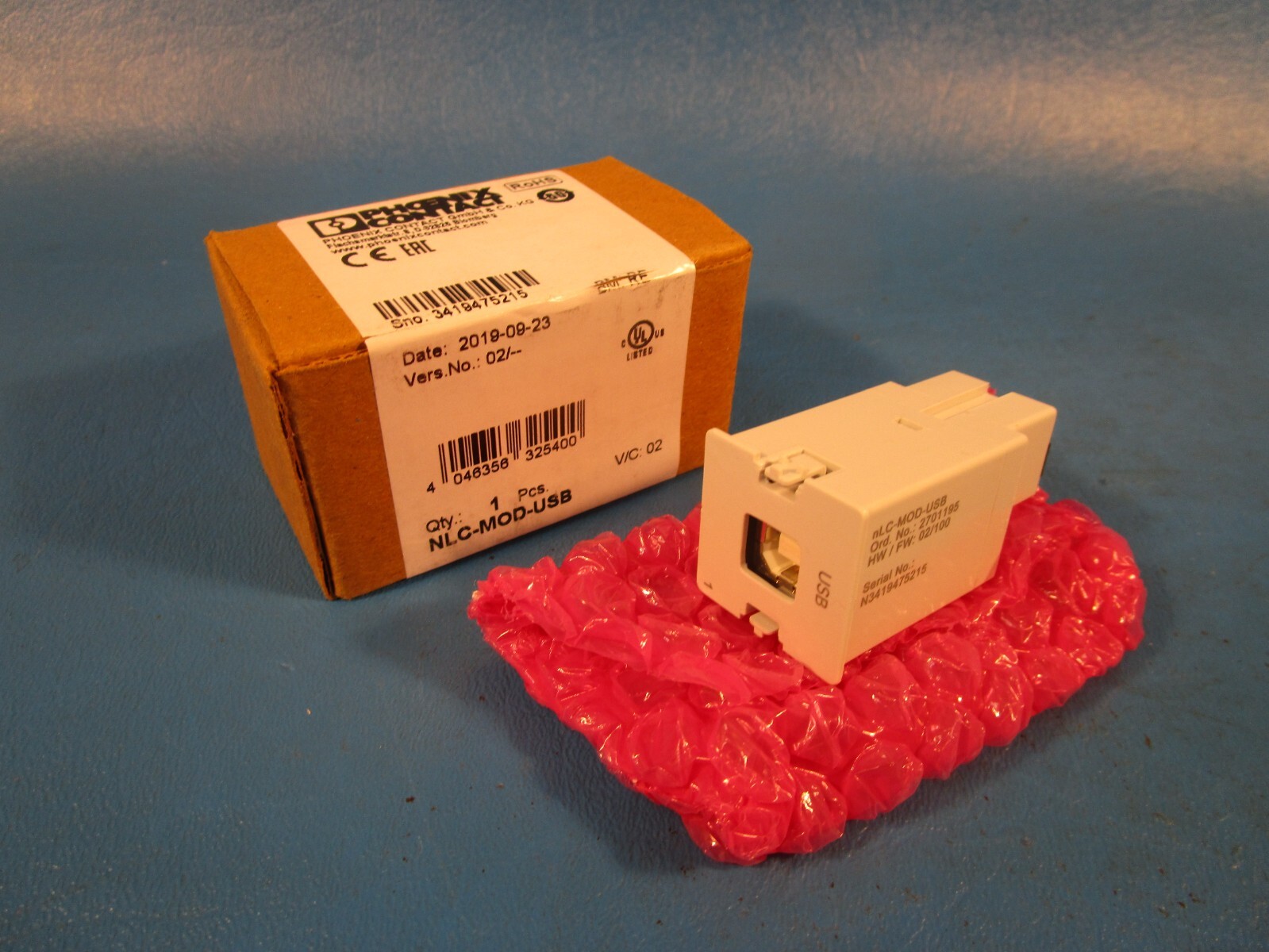 PHOENIX CONTACT NLC-MOD-USB, Interface Module, USB TYPE B, 24VDC, USB Data Port