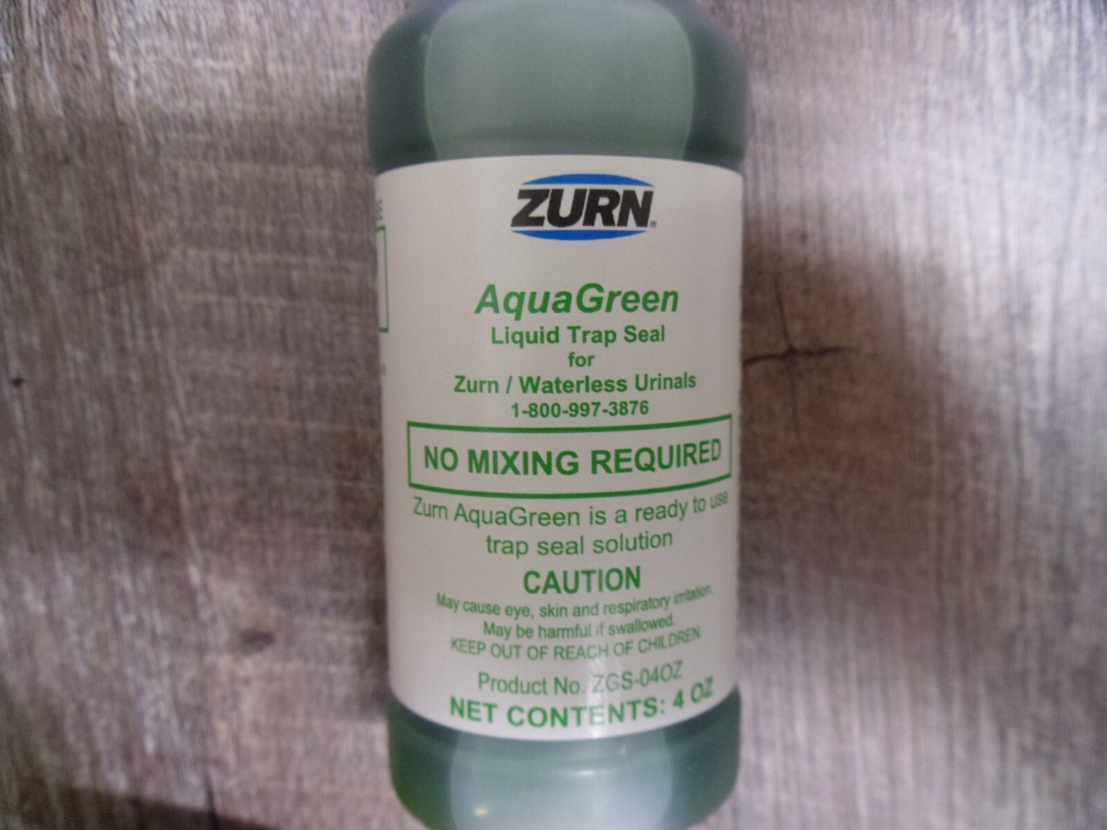 7 ea Zurn ZGS-04OZ, AquaGreen Waterless Urinal No-Mix Liquid Trap Seal D3