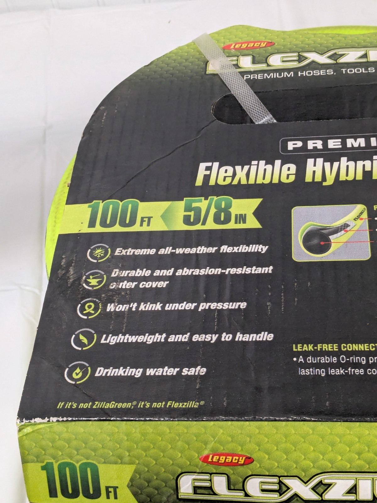 Legacy Garden Hose: 100 ft, 3/4″ GHT Thread, Hybrid Polymer, 150 psi HFZG5100YW