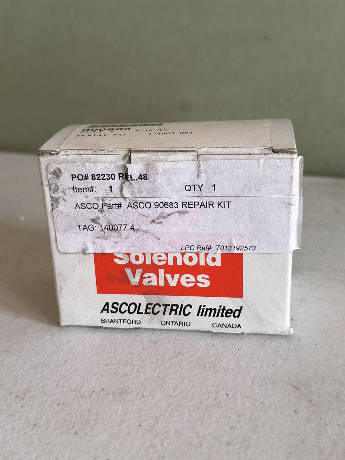 ASCO 90-683 VALVE SPARE PARTS REPAIR Kit