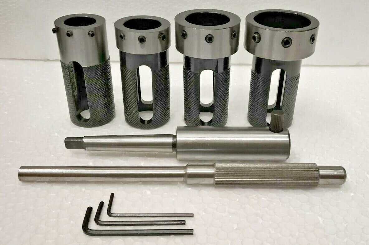 Lathe Tailstock Die Holder Set Of 4 Floating Type MT1 SHANK Holds Metric Die