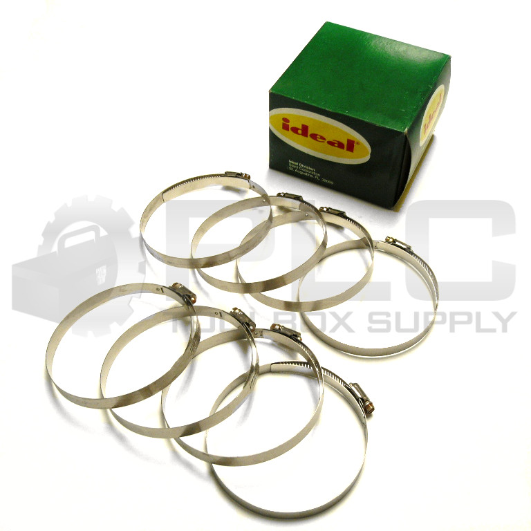 BOX OF 8 NEW IDEAL 5372 CLAMPS FOR 4-4 1/2″ HOSE