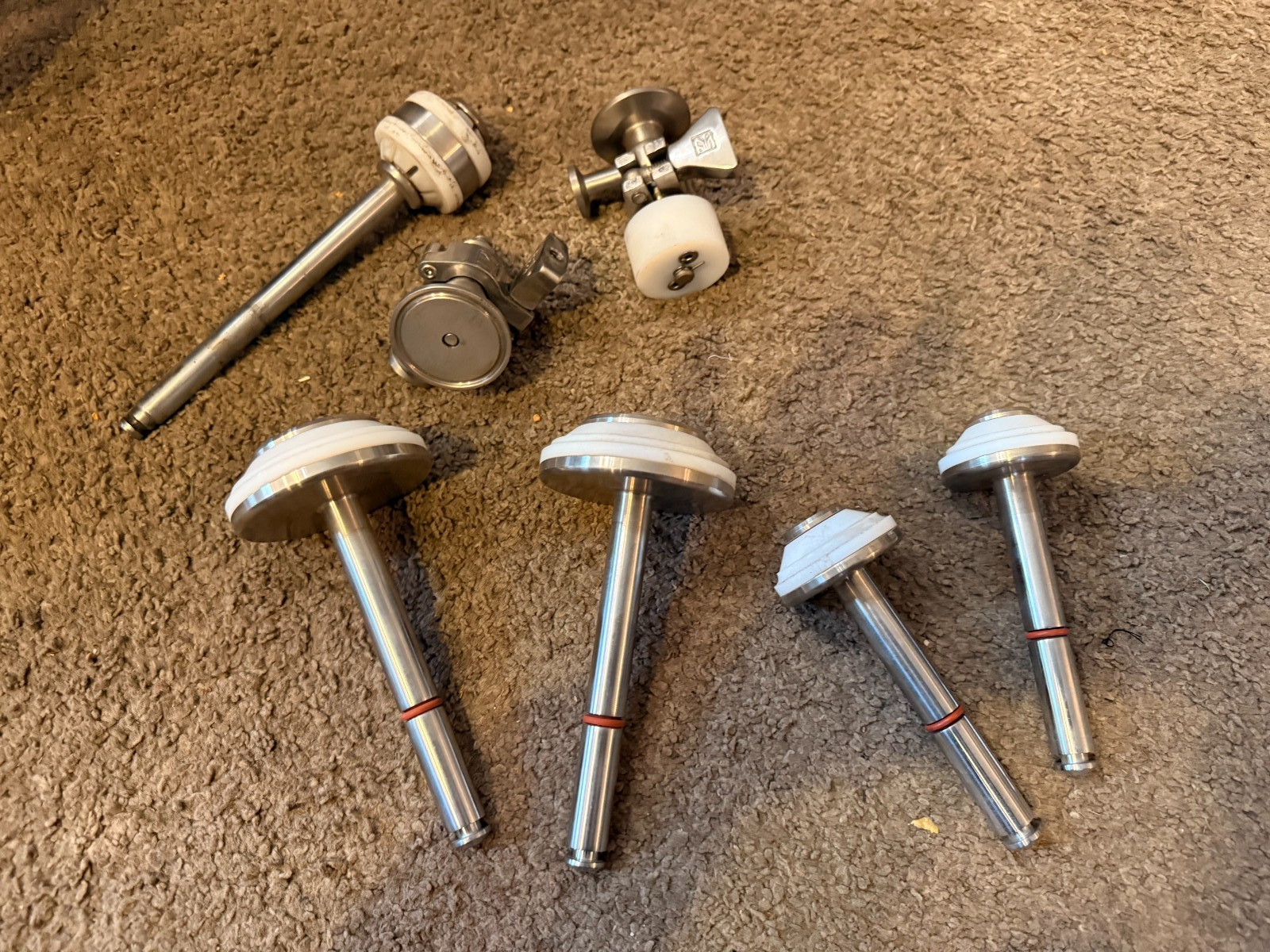 NEW LOT of Waukesha Valve Stainless Stems 3″ 2-1/8″ 54mm W63 W64 Tef-Flow Clamps