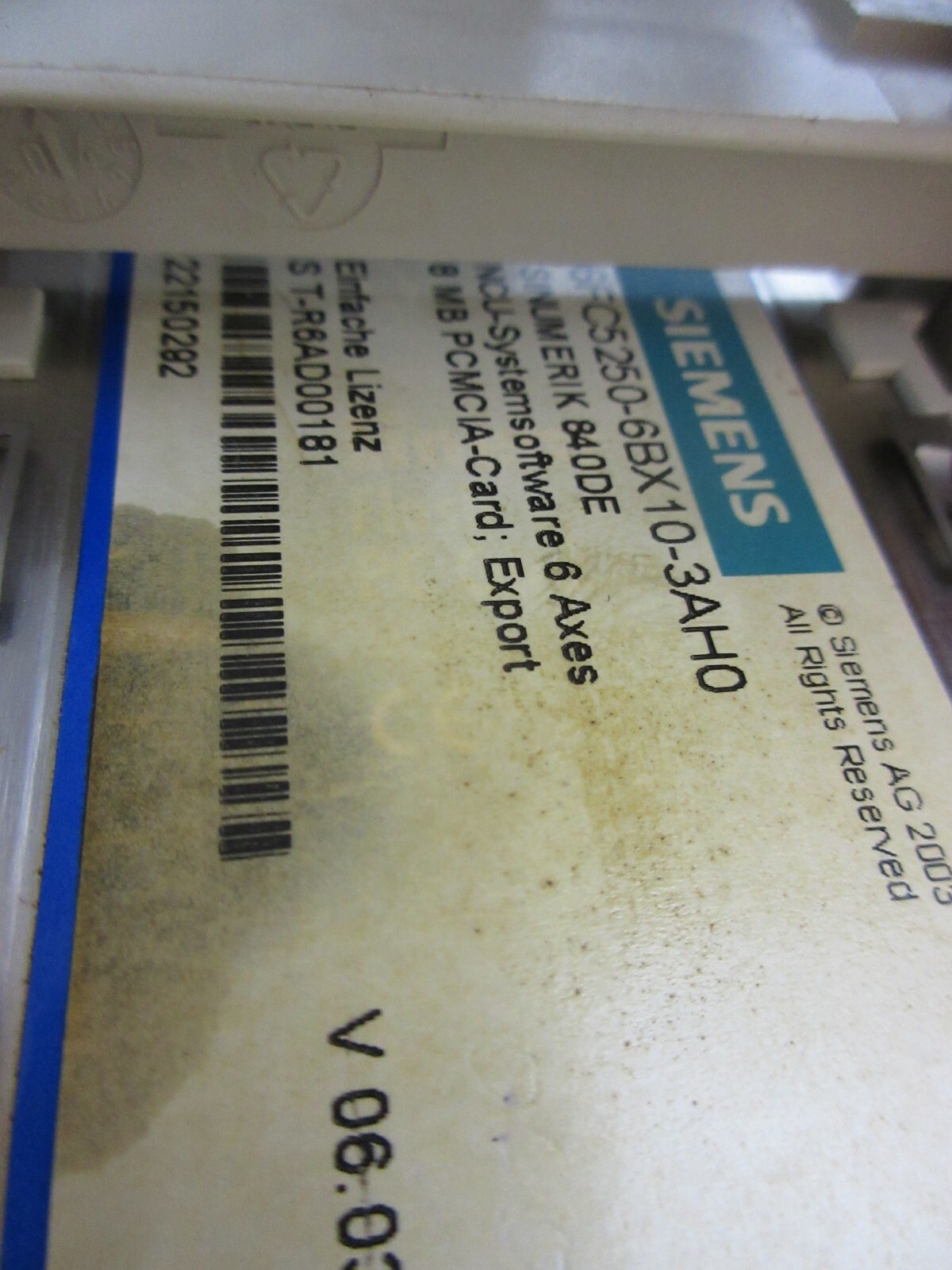 SIEMENS 6FC5357-0BB11-0AE1 6FC5 357 SINUMERIK 840D/DE 6FC5250-6BX10-3AH0S