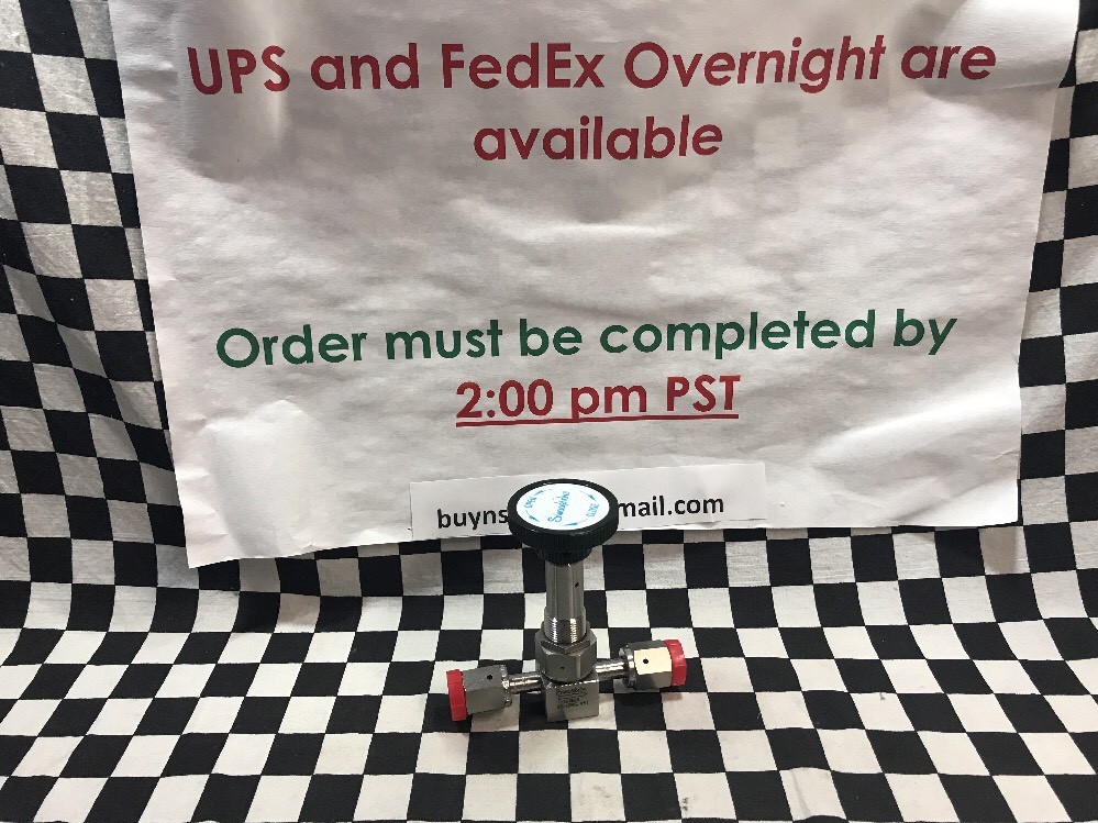 Swagelok Bellow Seal Valve 1/4″ FVCR, SS-4BRG-V51, SS4BRG, Shipsameday, #K50
