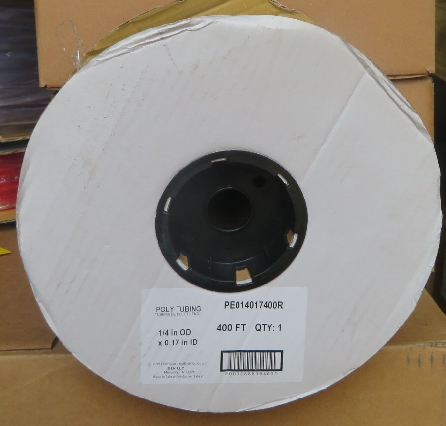 Polyethylene Tubing PE014017400R 0.17 in. Dia. x 1/4 in. Dia. x 400 ft. Long