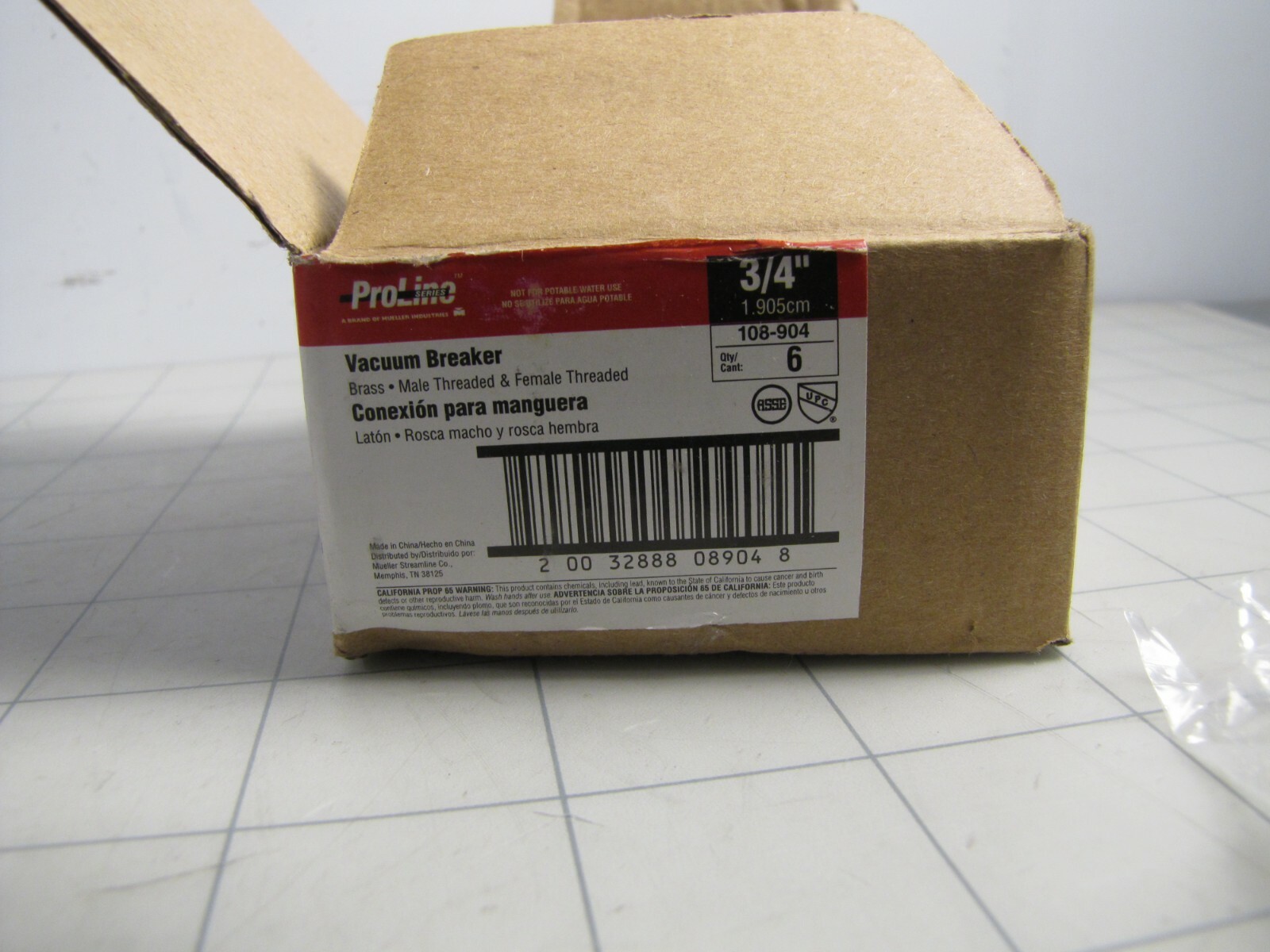6-pk ProLine 3/4″ Brass Vacuum Breaker MPT x FPT 108-904 NEW