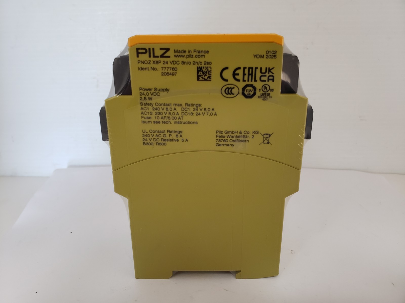 PILZ PNOZ X8P SAFETY RELAY 24 VDC 3N/O 2N/C 2S0 (777760) NIB