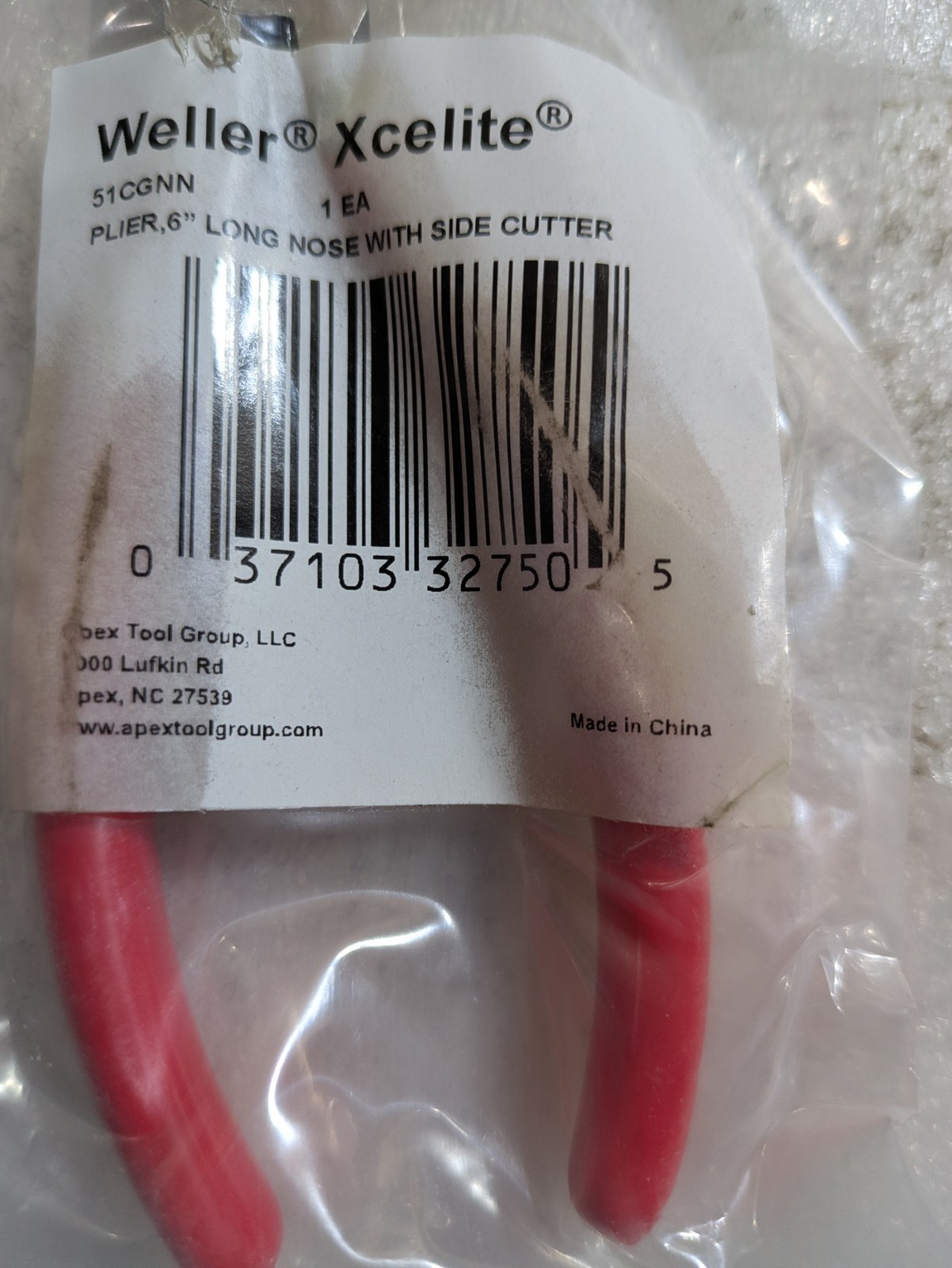 Weller Xcelite 51CGNN 6″ Long Nose Pliers w/ Side Cutter Serrated Jaw Industrial