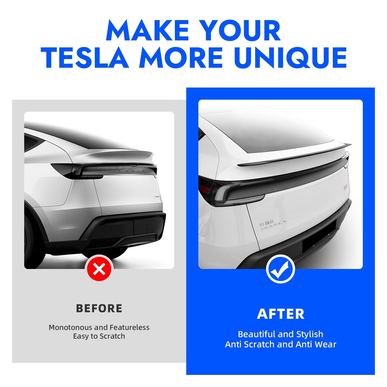 Spoiler for 2026 2025 Tesla Model Y Juniper ABS Material Rear Spoiler Wings R…