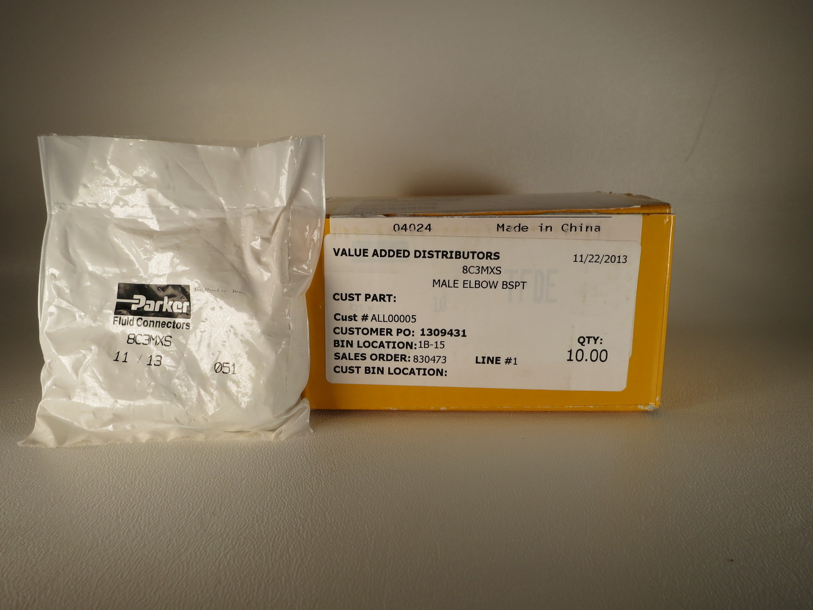 Parker Male 37 degree Flare 8C3MX-S