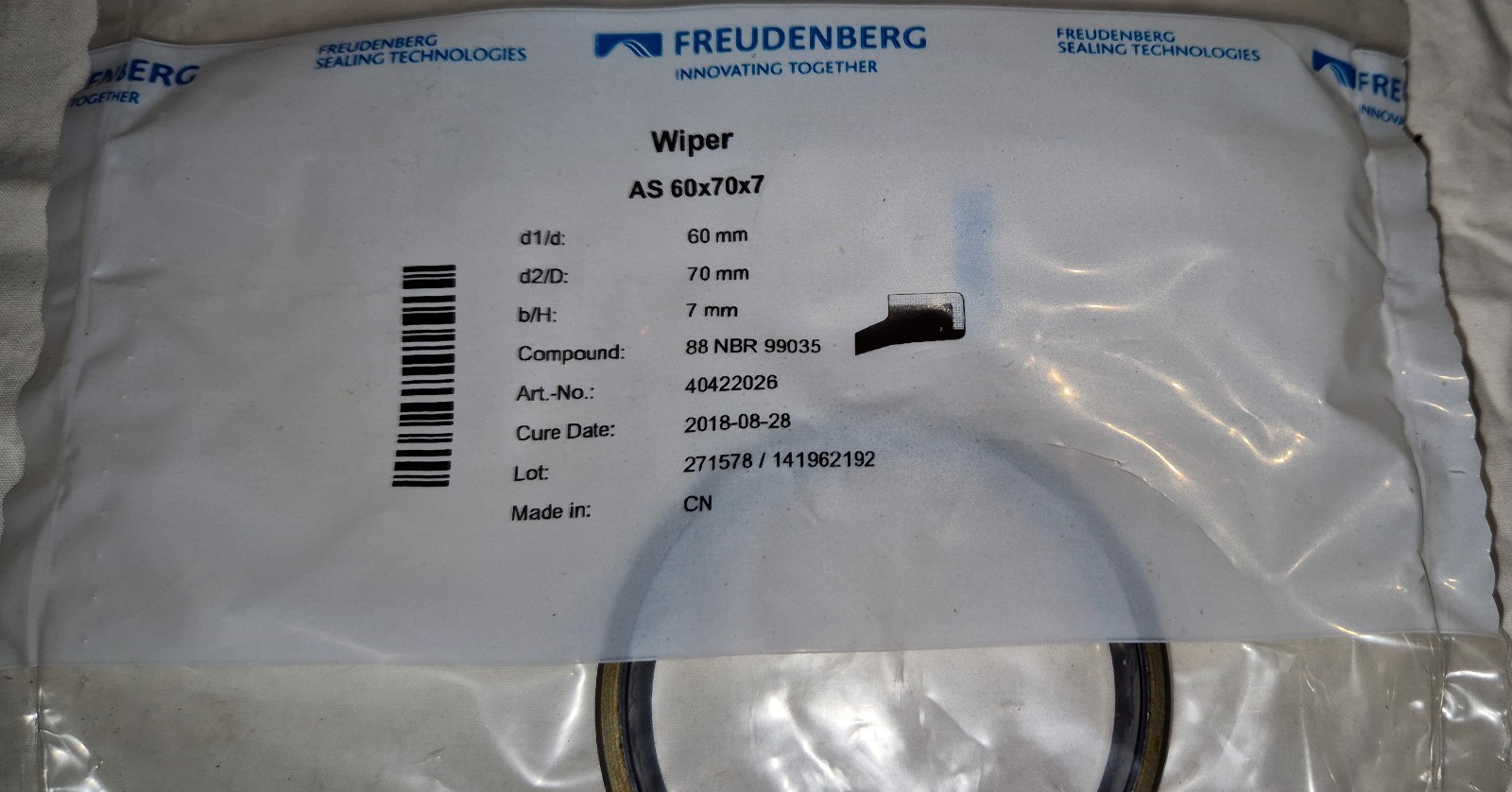 FREUDENBERG 40422026 Wipers | AS | 60 x 70 x 7 mm | 88 NBR 99035 (19 Pcs)