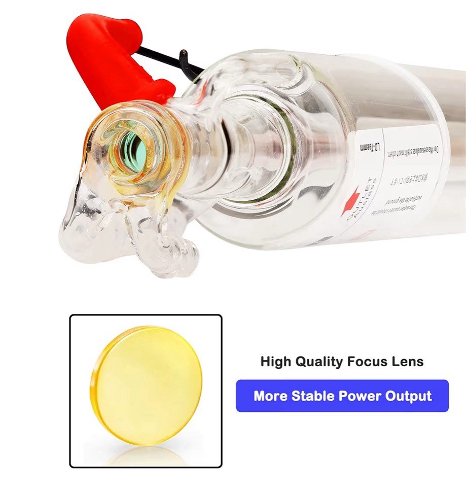 LD-Teemm CO2 Laser Tube with Coating, 150W 1650mm D 80mm for Engraving Cutting