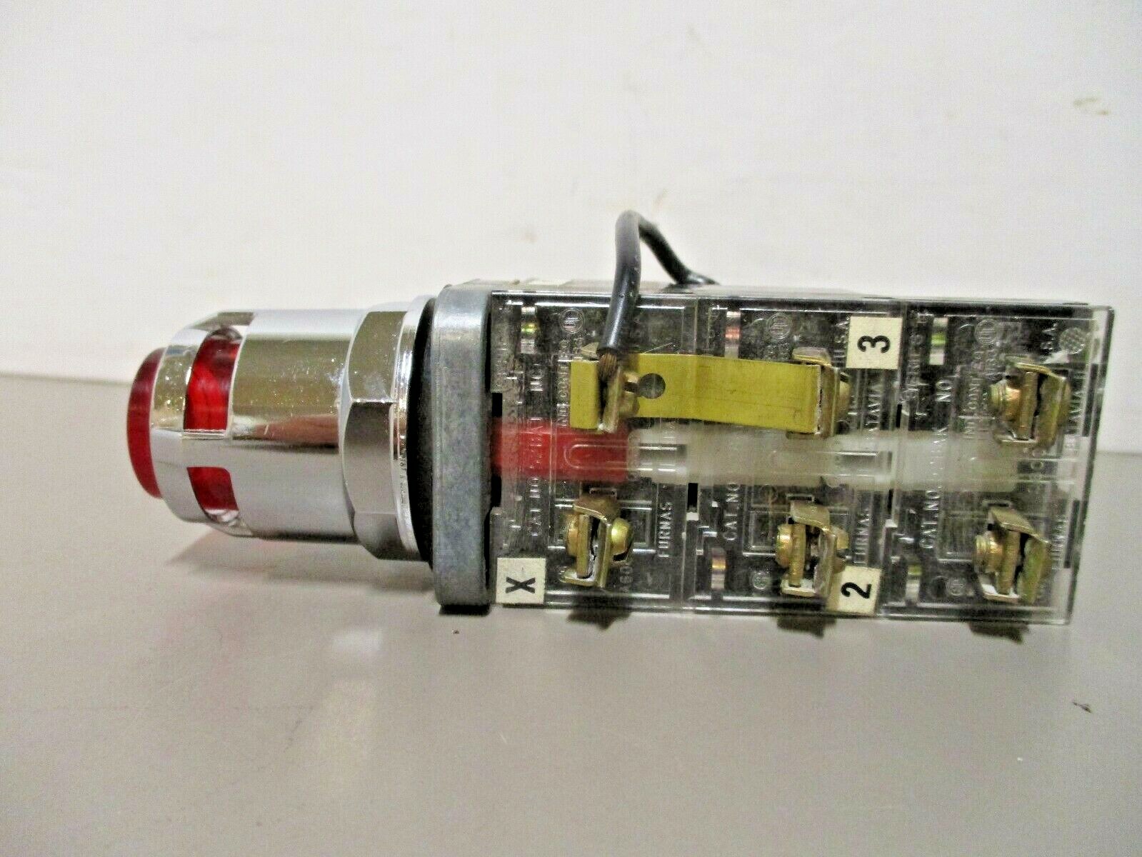 Furnas Electric 52PA6D2A Push to Test Pilot Momentary Red 24V Series-B