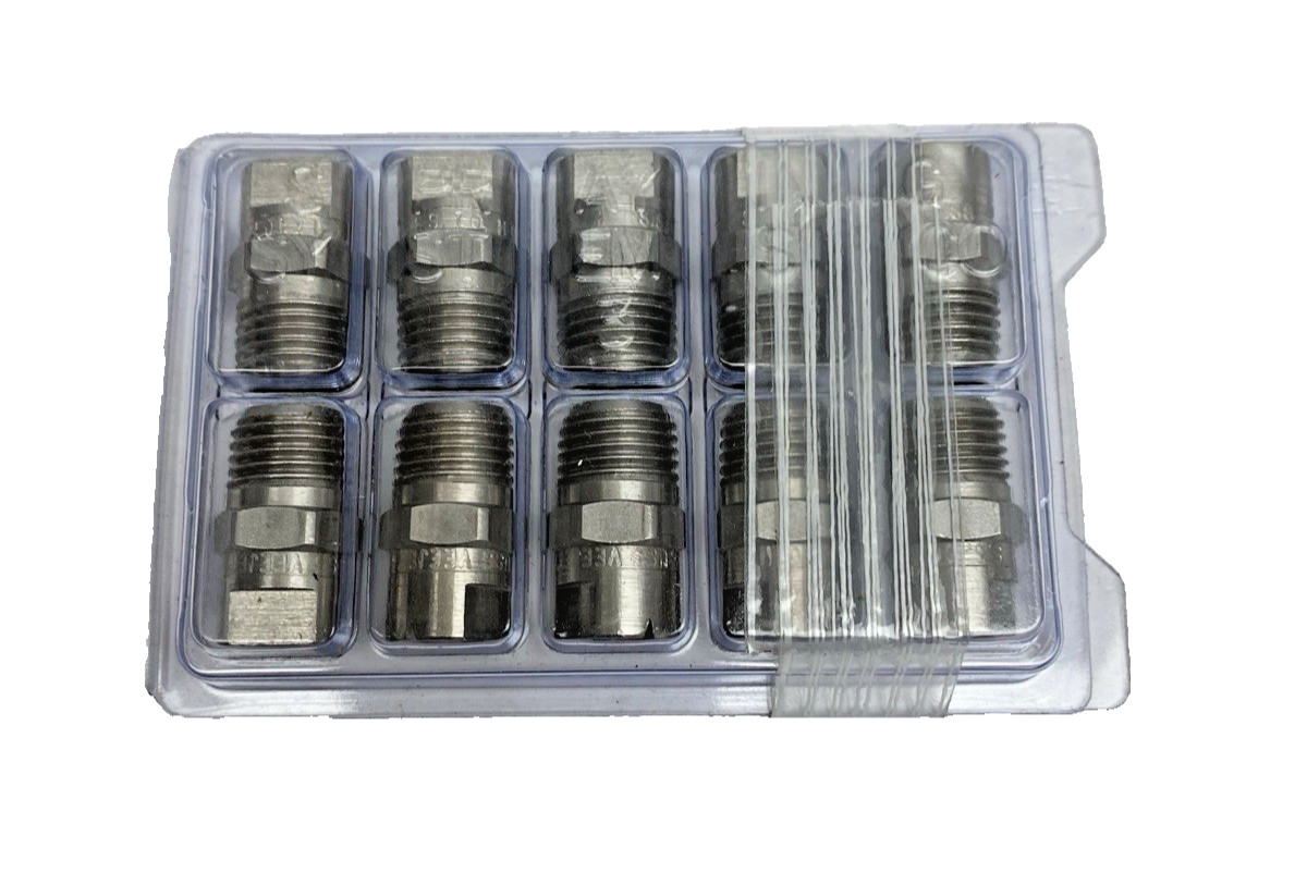 Lot Of 10, Spraying Systems H1/4U-SS9510 Stainless Steel Flat Fan VeeJet Nozzle
