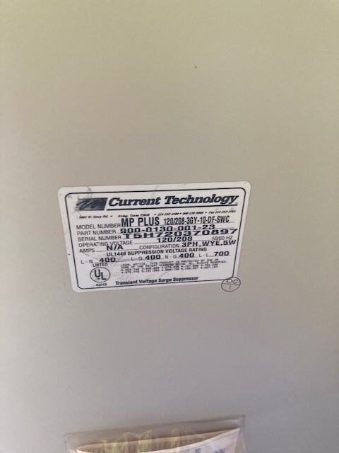Current Technology MP Plus 900-0130-001-23 Surge Protector 120/208V 3PH