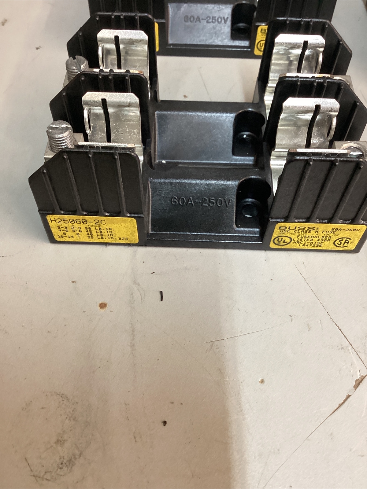 4 BUSSMANN H25060-2C Fuse Block 60A 250V With Various Mounting Types