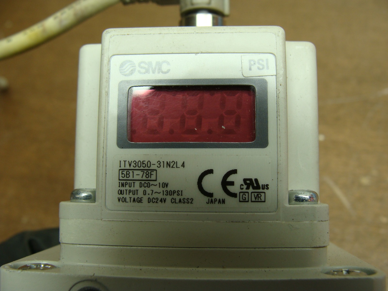 SMC ELECTRO-PNEUMATIC REGULATOR ITV3050-31N2L4 24VDC 1/4″ NPT
