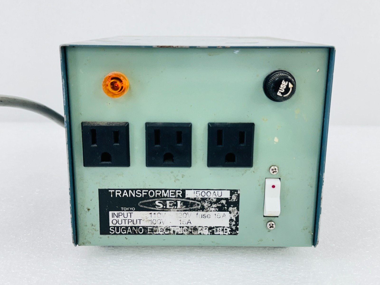 SUGANO ELECTRIC LAB 1500AU Transformer 110V – 120V TO 100V 15A FREE SHIPPING 🚚