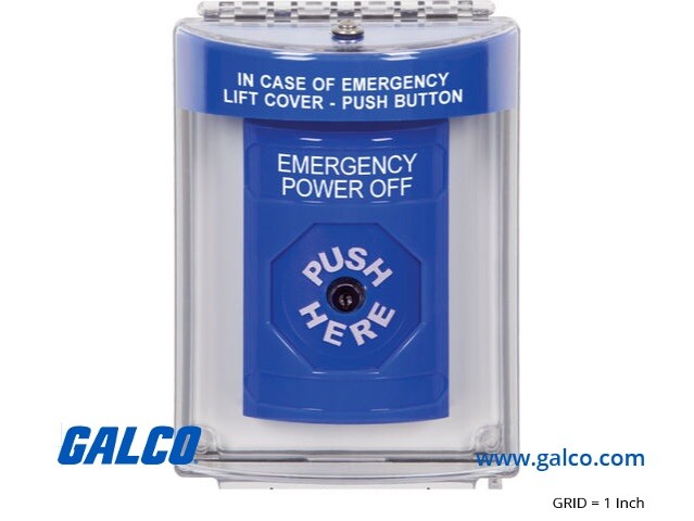 Safety Technology International SS2440PO-EN Emergency Power Off Push – Blue