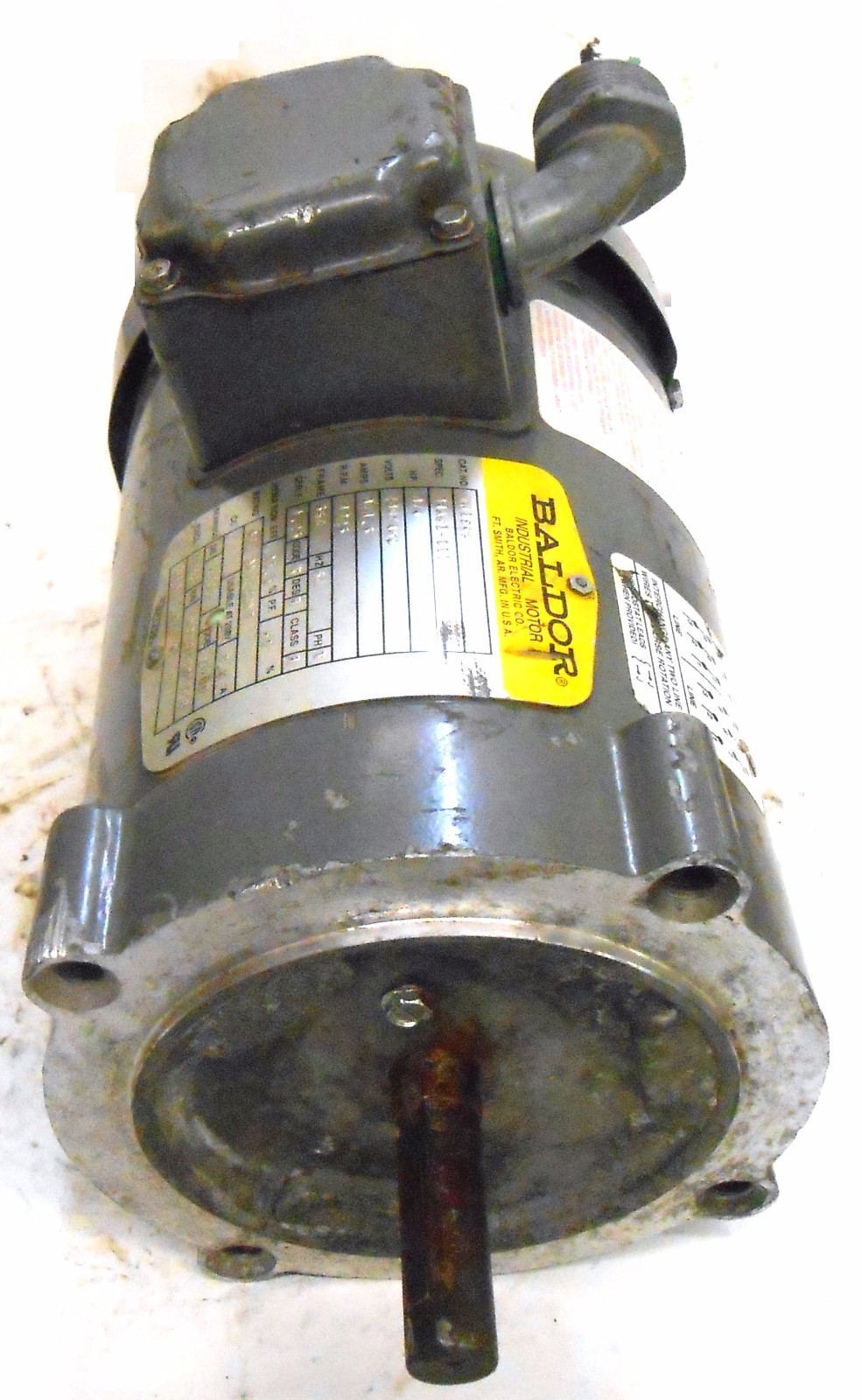 BALDOR INDUSTRIAL MOTOR, VM3542, 34A63-883, 3/4 HP, 230/460 VOLTS, 3/1.5 AMPS
