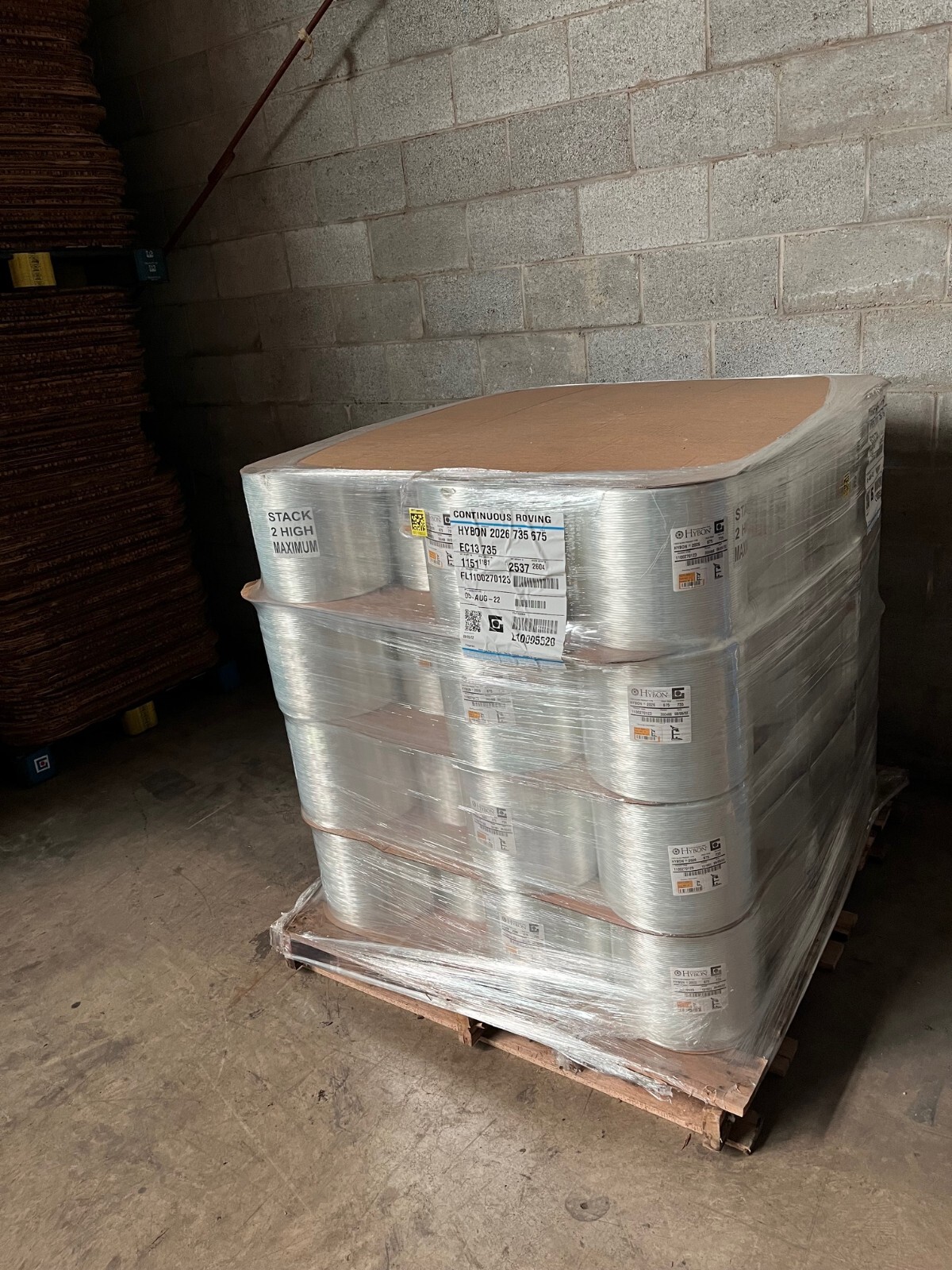 PPG 2026 675 Yield Direct Winding Fiberglass Roving Full 2537 Lb Pallet