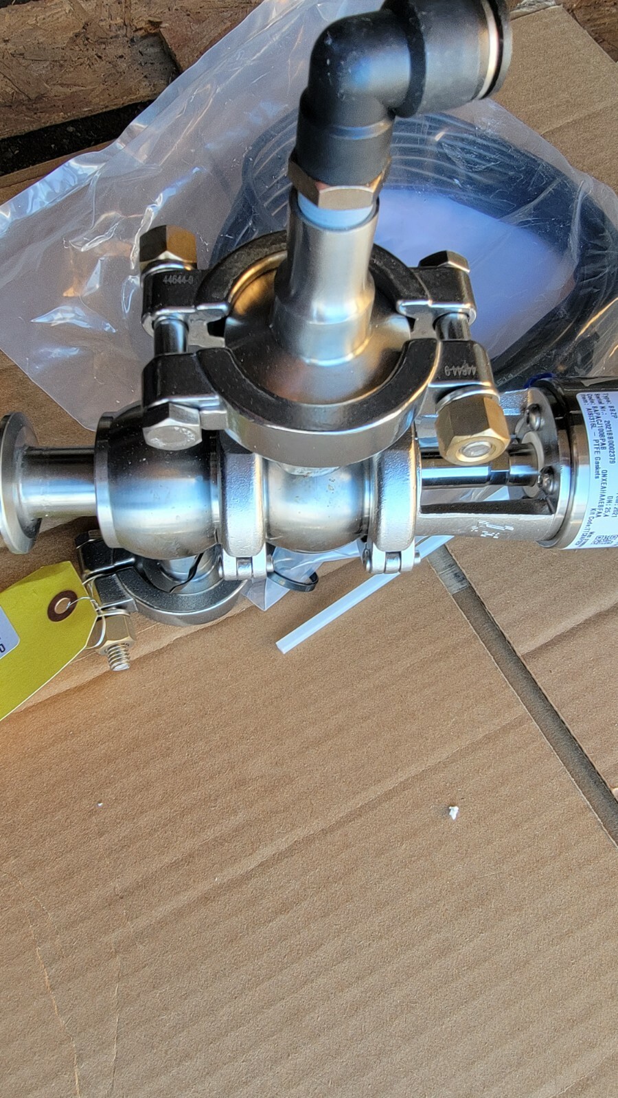 New HPS Type BBZP AISI316L-PTFE Bardiani Valvole Spa Receive Return Assembly