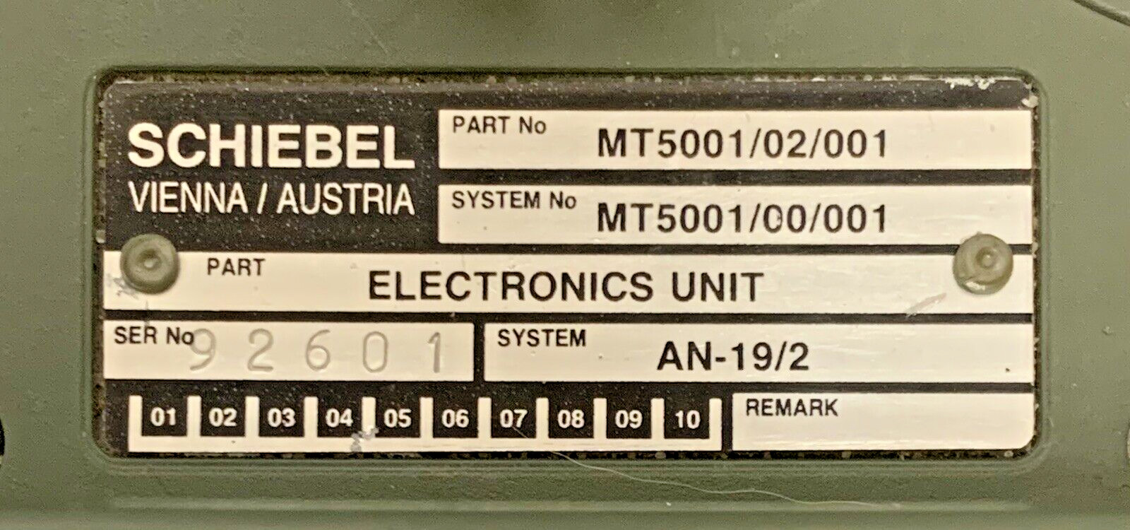 Schiebel – Austria Mine Detecting Set AN-19/2 6665-21-906-1023