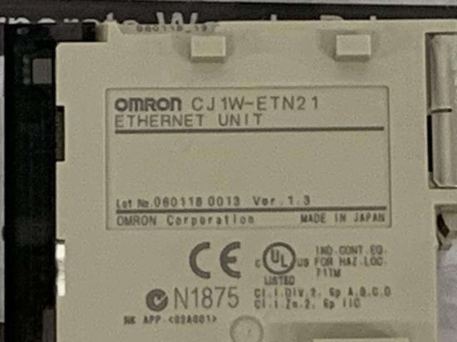 Omron Ethernet Unit – CJ1W-ETN21 w/Warranty