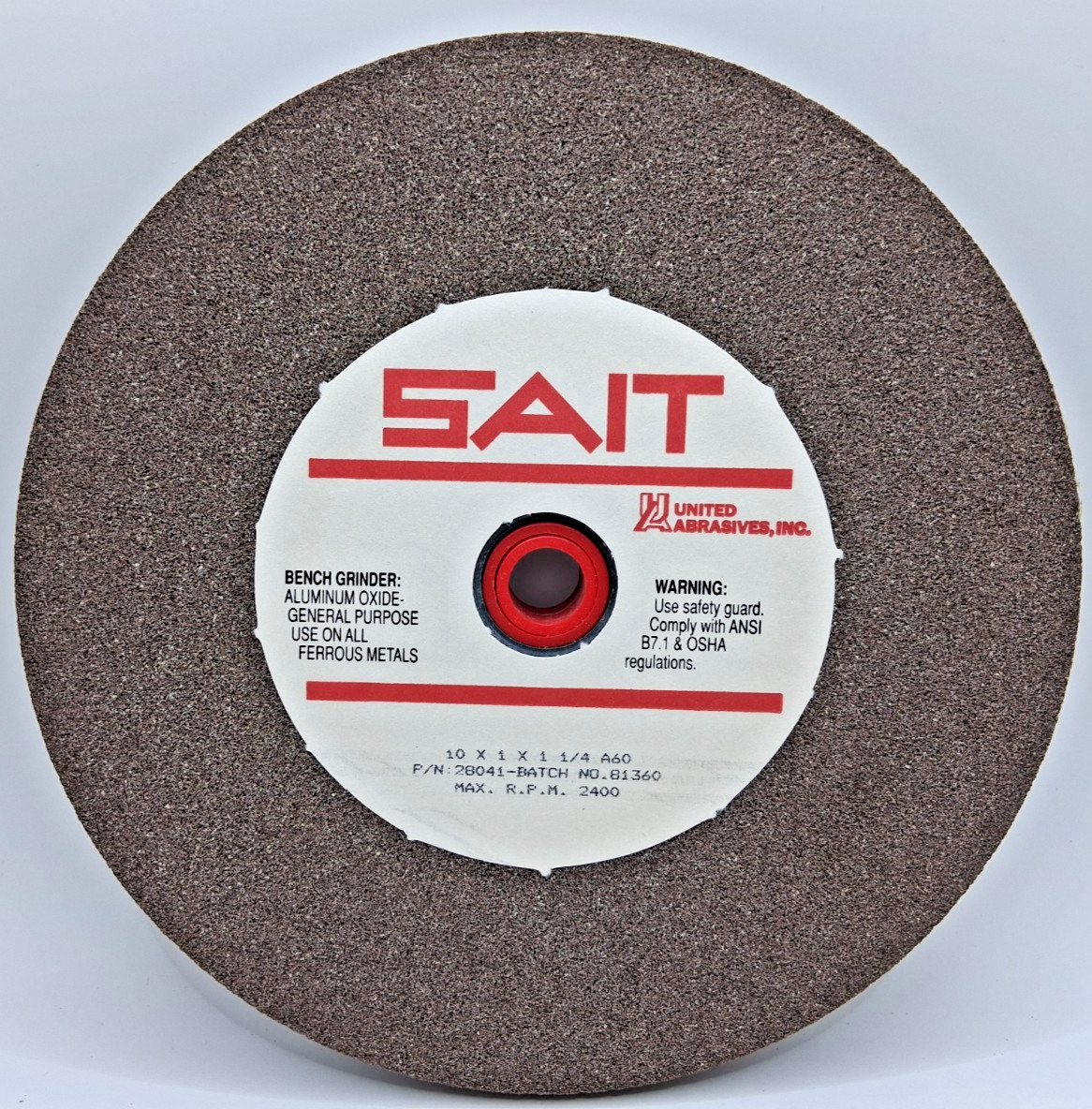 Sait 28041 Type 1 Bench Grinding Wheel