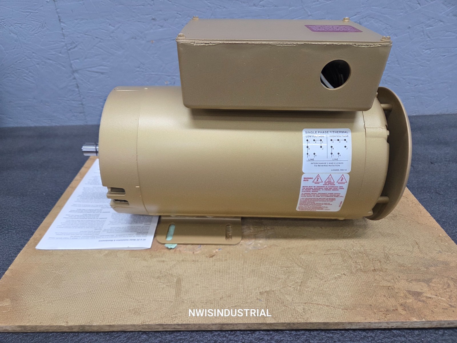 BALDOR Electric Motor, 2 HP, 115/230V, Single Phase, 3470 RPM, 56C, 1 PH