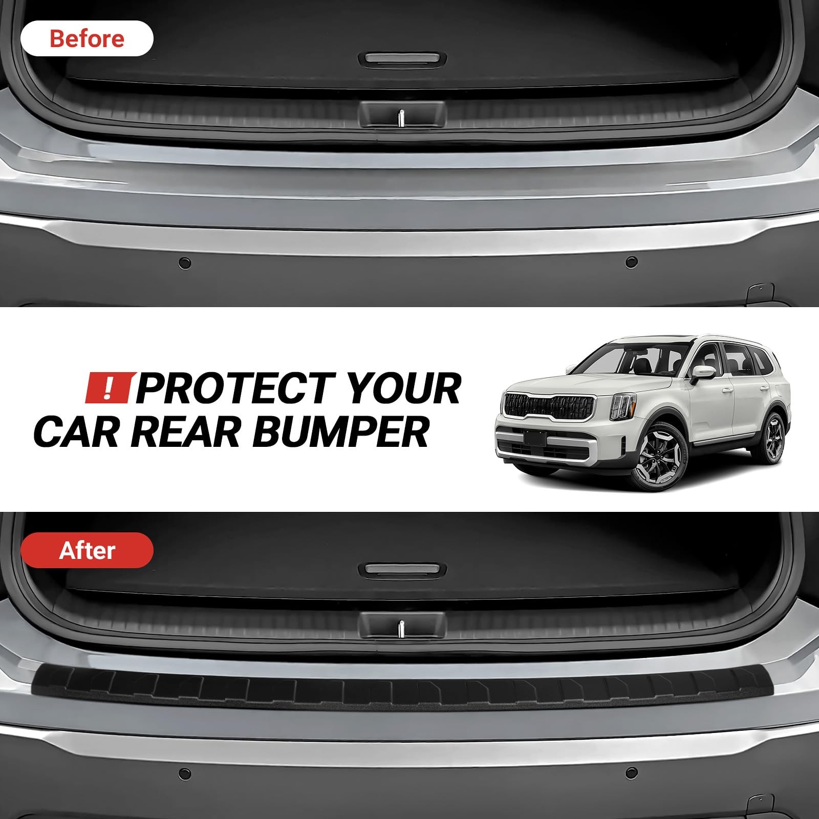 Hellet Rear Bumper Protector for Kia 2020-2025 2026 Telluride Accessories Mat…