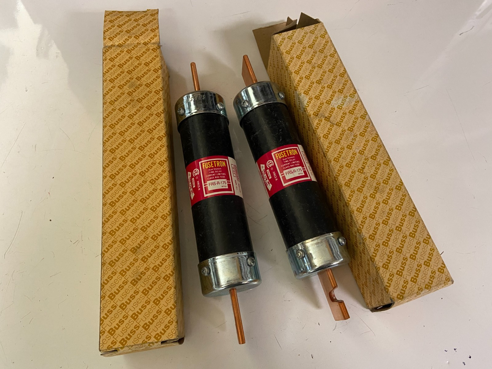 LOT OF 2 NEW OLD STOCK! BUSSMANN FUSETRON 175A 600V RK5 FUSES FRS-R-175