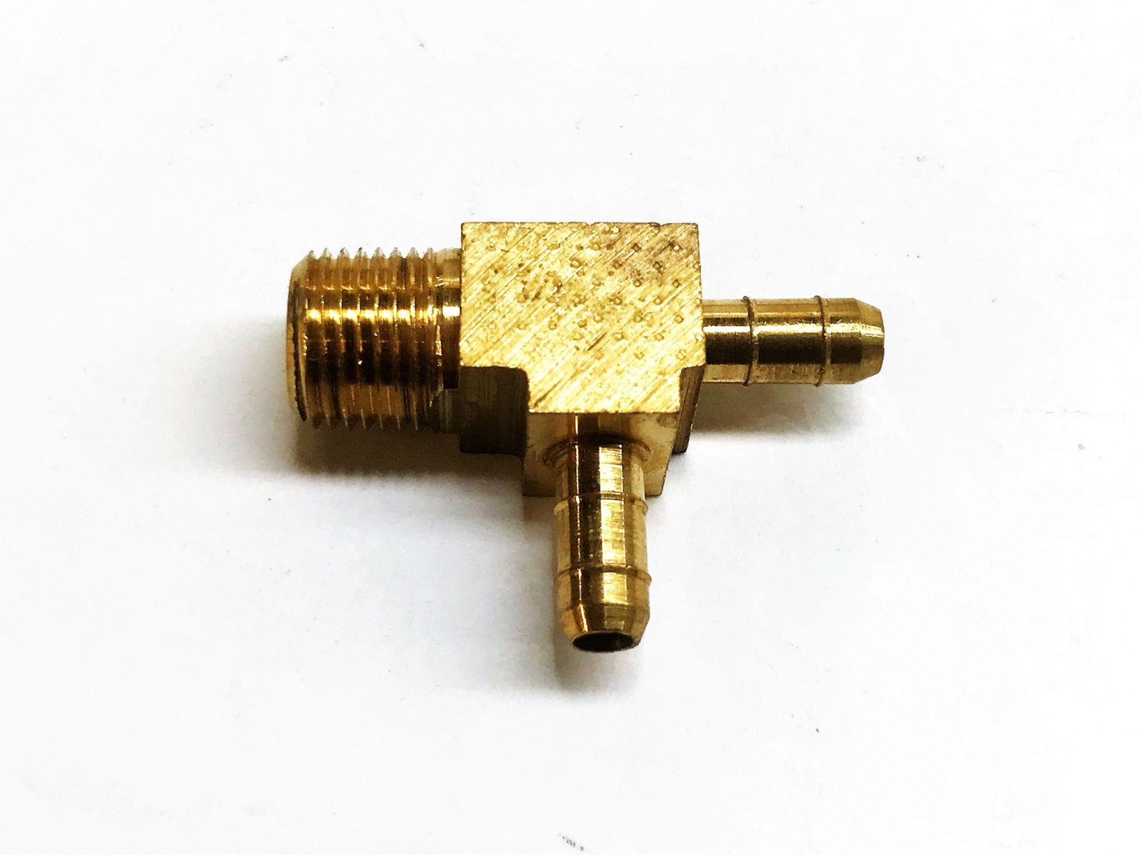 Parker 0.17″ Barb x 0.17″ Barb x 1/8″ MNPT Brass Male Tee 231-4-2 [Lot of 4] NOS
