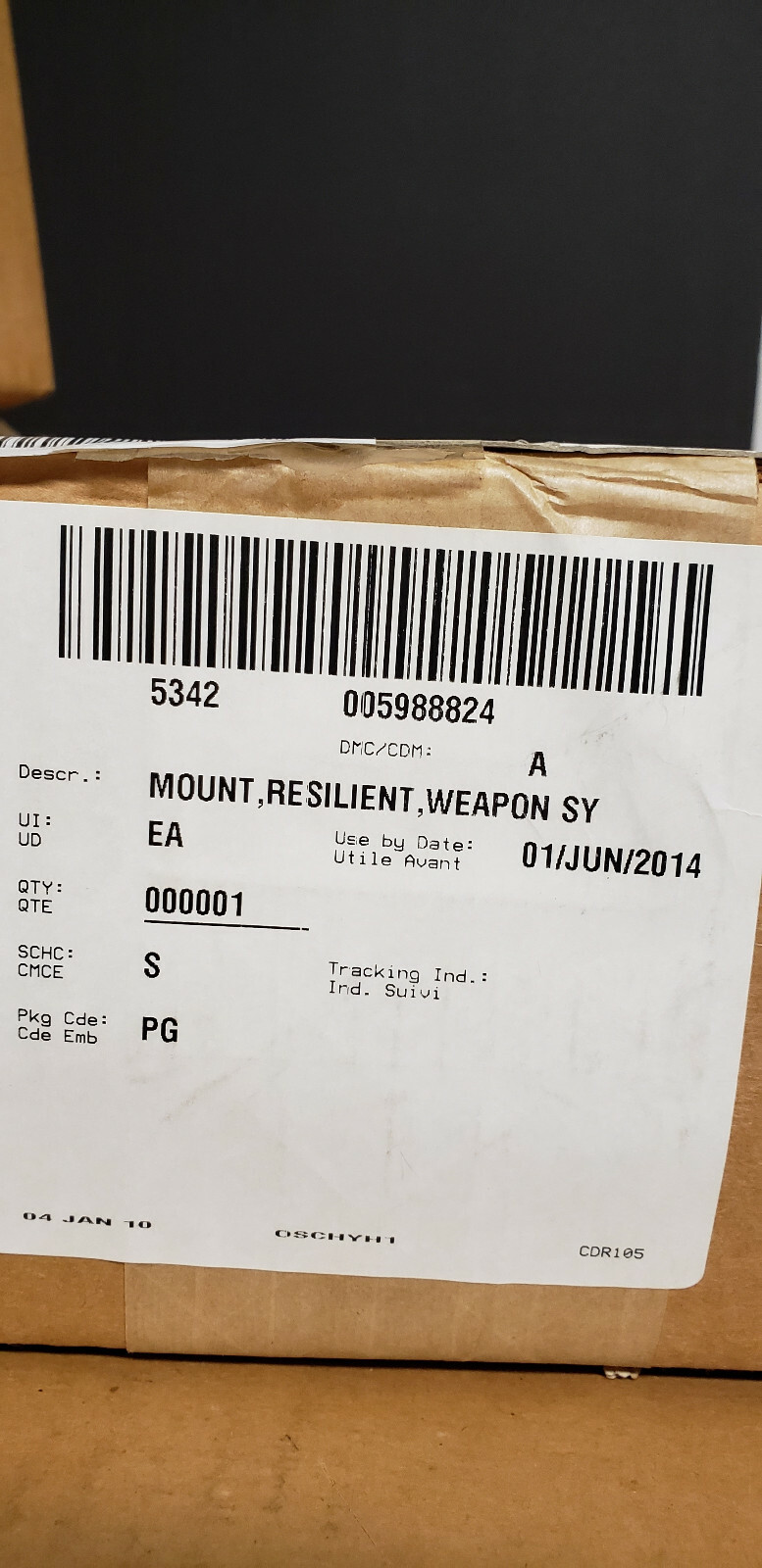 5342-00-598-8824 Resilient Mount EES6E900