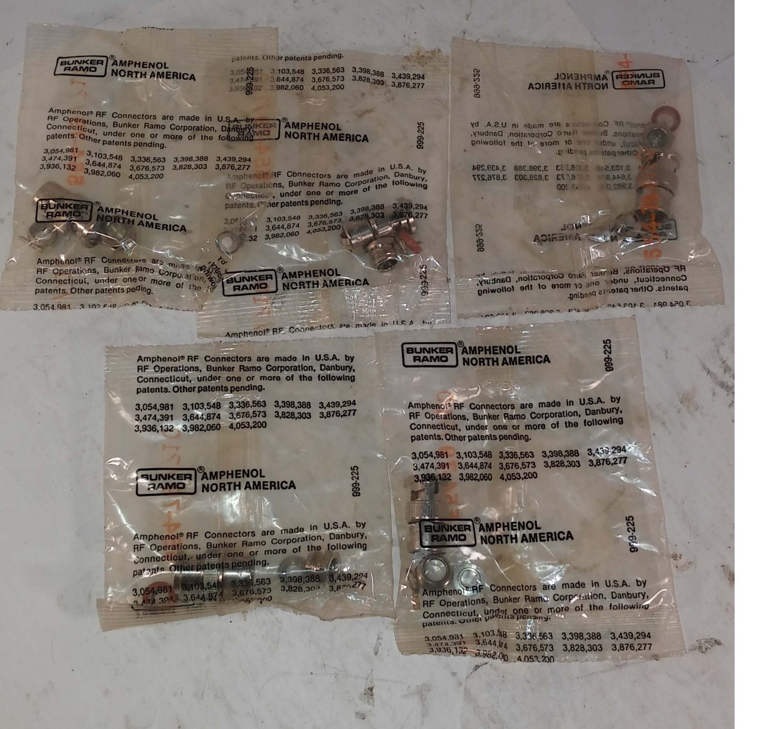 5 NEW AMPHENOL 554 78/529 CONNECTORS NIP ***MAKE OFFER***